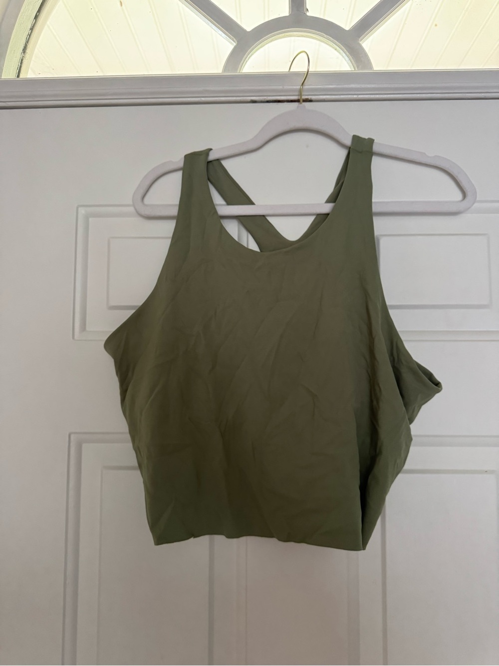 Nike Olive Green Cross-Back Sports Bra
